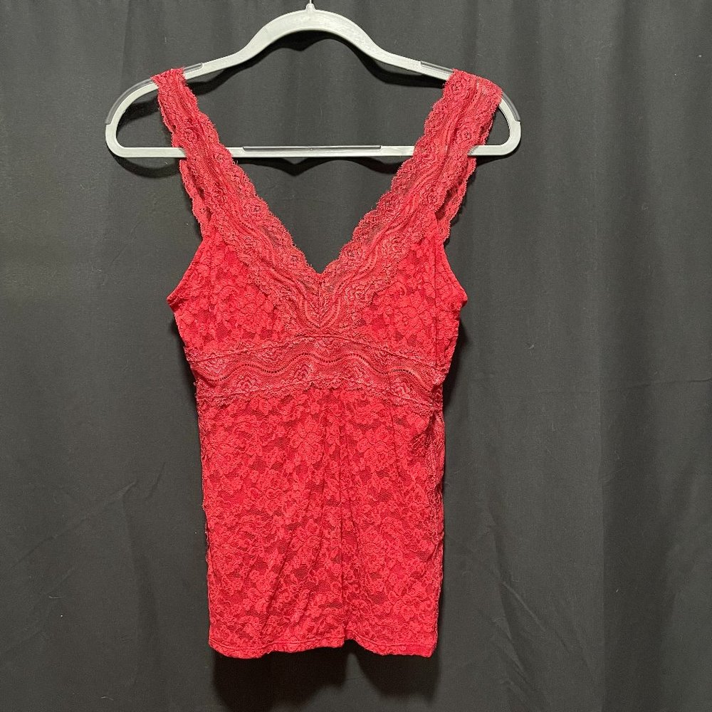 Moda international Red Lace Tank Top
